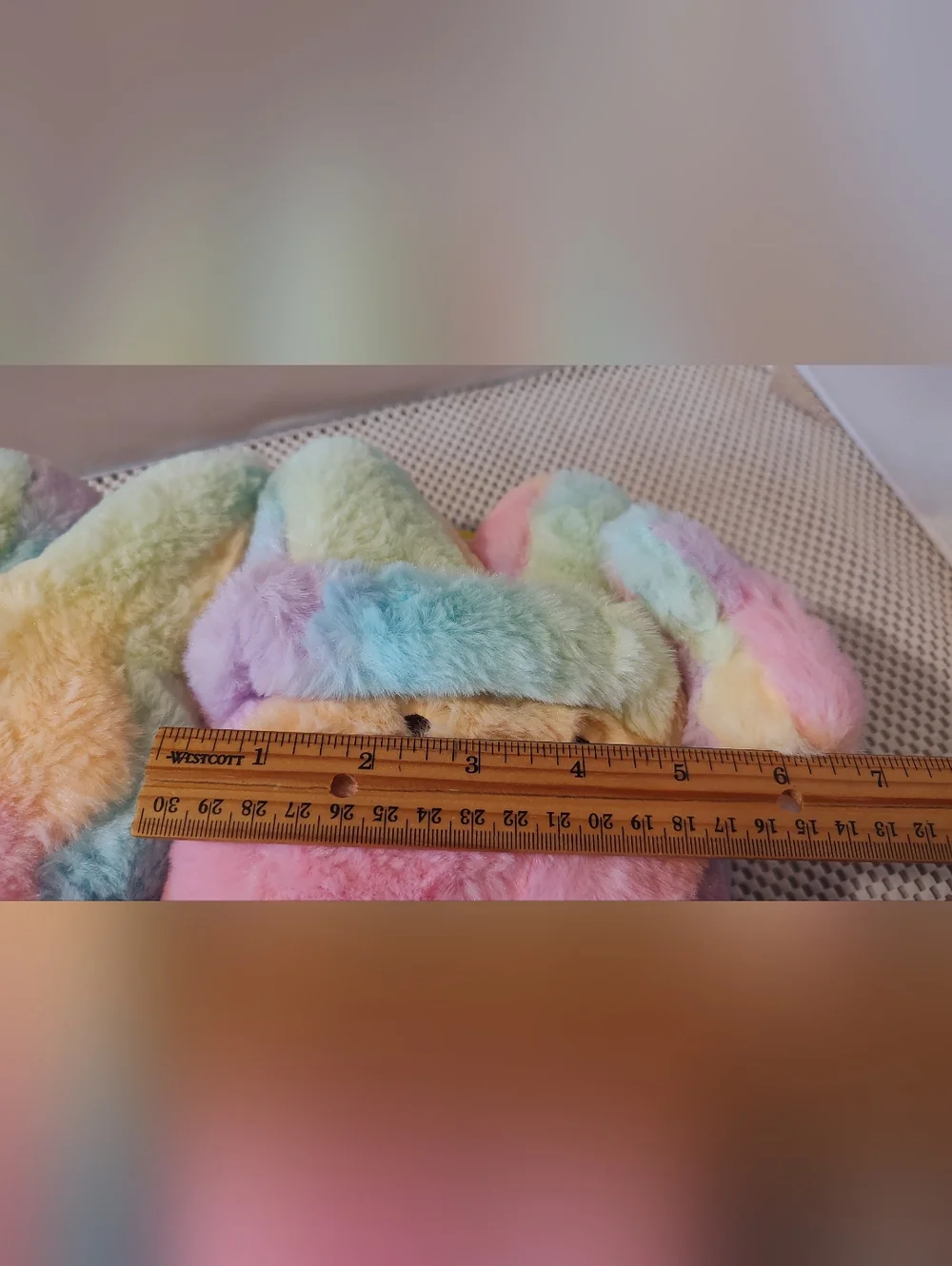 Peeps Girls Size M (13-1) Bunny Tie Dye Slippers & Headband Plush & Soft NWT